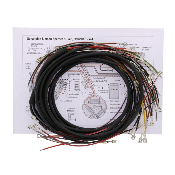 KWO Kabelbaum, Kabelsatz, Simson SR4-3, SR4-4